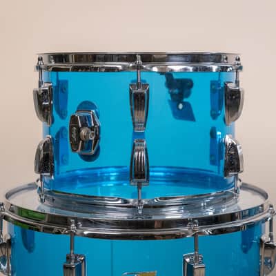 1970s Ludwig Big Beat Blue Vistalite Drum Set image 21