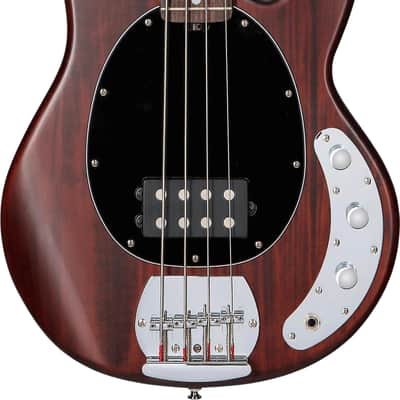 Sterling StingRay RAY4 4-String Bass Guitar, Jatoba Fingerboard, Walnut Stain image 1