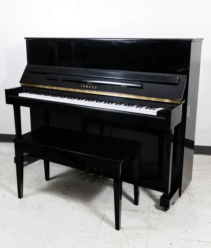 2012 Yamaha T118 Upright Piano | Polished Ebony | 47" | Serial No. H0206169 | Used image 1
