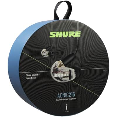 Shure AONIC 215 Sound Isolating Earphones, Clear, Open Box (Like New) image 5