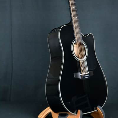 Takamine GD-30CE 12-string acoustic-electric guitar - Black image 4