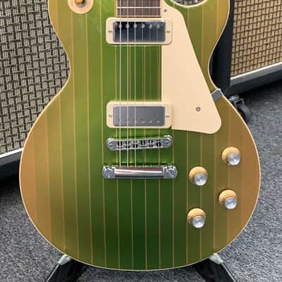 Gibson 70's Les Paul Deluxe Mod Shop 2023 - KeyLime PinStripe image 1