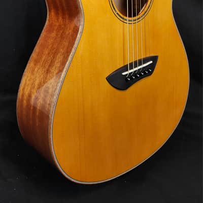 Yamaha CSF3M All-Solid Parlor Guitar, Piezo Pickup, Vintage Natural, W/Bag image 3