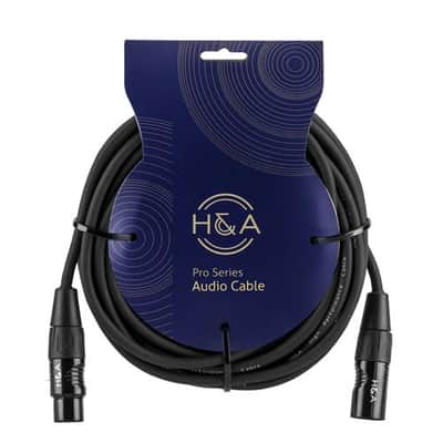 H&A Platinum Pro Quad 25' XLR M to XLR F Microphone Cable with Rean by Neutrik Gold Connectors image 4