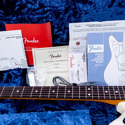2023 Fender Johnny Marr Jaguar Offset Electric Guitar Olympic White w/ Case, Hangtags image 18