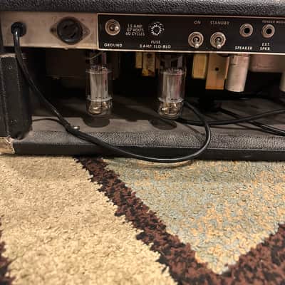 Fender Bandmaster "Drip Edge" 50-Watt 2-Channel Guitar Amp Head 1968 - 1969 Silverface image 9