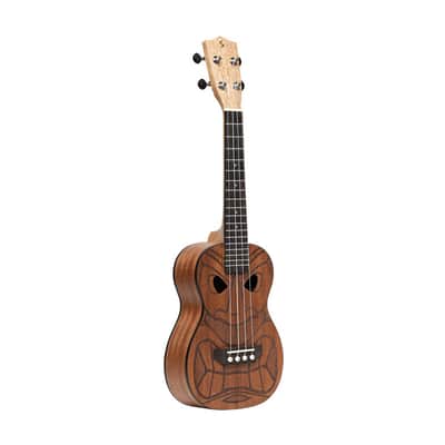 STAGG Tiki Series Concert Ukulele With Sapele Top Mena Finish With Black Nylon Gigbag image 2