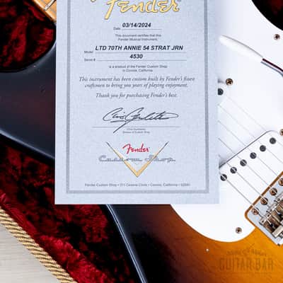 2024 Fender Custom Shop Limited Edition 1954 Stratocaster 70th Anniversary Journeyman Relic Sunburst w/ Case, CoA image 15