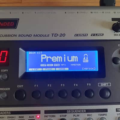 Roland TD-12 TD-20 TD-20X Replacement LCD Screen Display complete with BLUE BACKLIGHT TD12 TD20 image 2