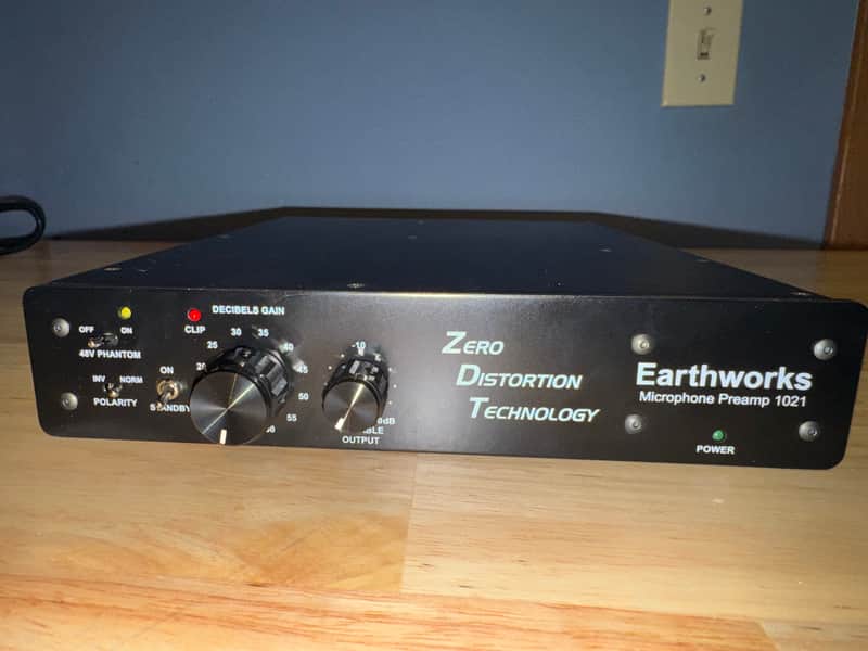 Earthworks 1021 ZDT Series Single Channel Zero Distortion Microphone Preamp 2010s - Black image 1