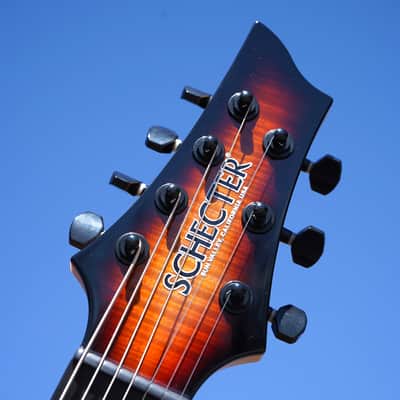 Schecter USA CUSTOM SHOP Sunset Extreme-7 3-Tone Sunburst 7-String Electric Guitar w/ Case image 12