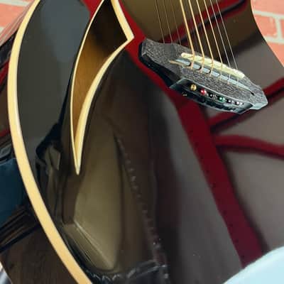 ESP LTD TL-6 Thinline Acoustic-Electric Guitar - Black image 5