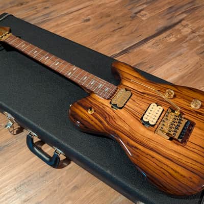 2018 JamAxe USA Custom Tele Floyd HH Electric Guitar 2018 Natural Figured W/OHSC Super Clean image 4