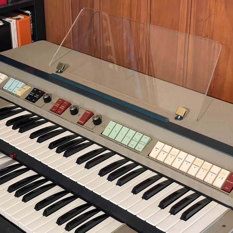 Farfisa Compact Duo Organ Sheet Music Rack - Clear Plexiglass Reproduction image 1