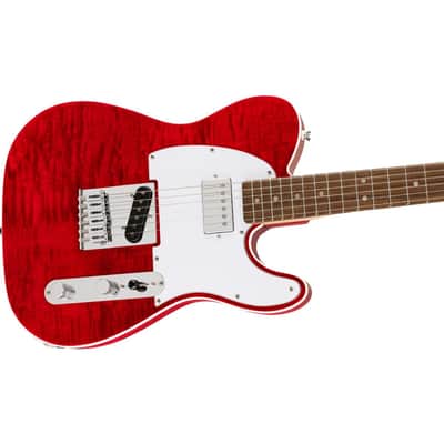 Squier Affinity Series Telecaster Electric Guitar - Crimson Red Transparent image 5