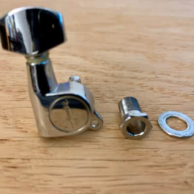 1 Squier Logo Tuner / Machine Head (2009) Vintage Style 45 degree Mounting Tab image 1