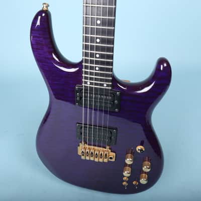 Carvin DC400T Purple Quilt Maple Neck Through Electric Guitar USA image 5
