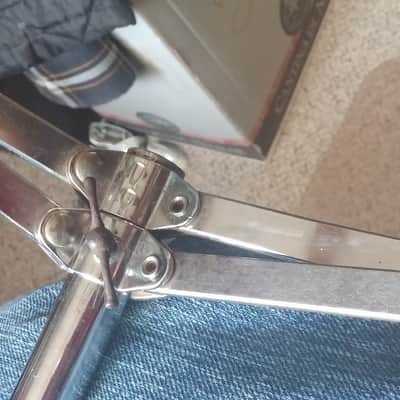 Vintage WFL FLAT BASE ATLAS SNARE STAND 1ST GEN CONCERT Riveted Rubber Feet 50s 60s LUDWIG image 10