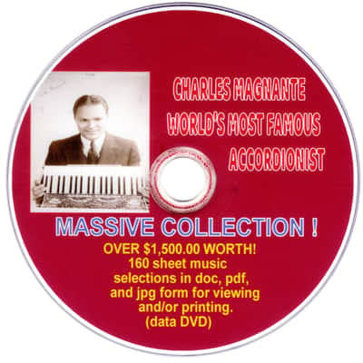 Charles Magnante Massive Accordion Sheet Music DVD WITH 161 Selections Knocky P{F-1 2026 image 1