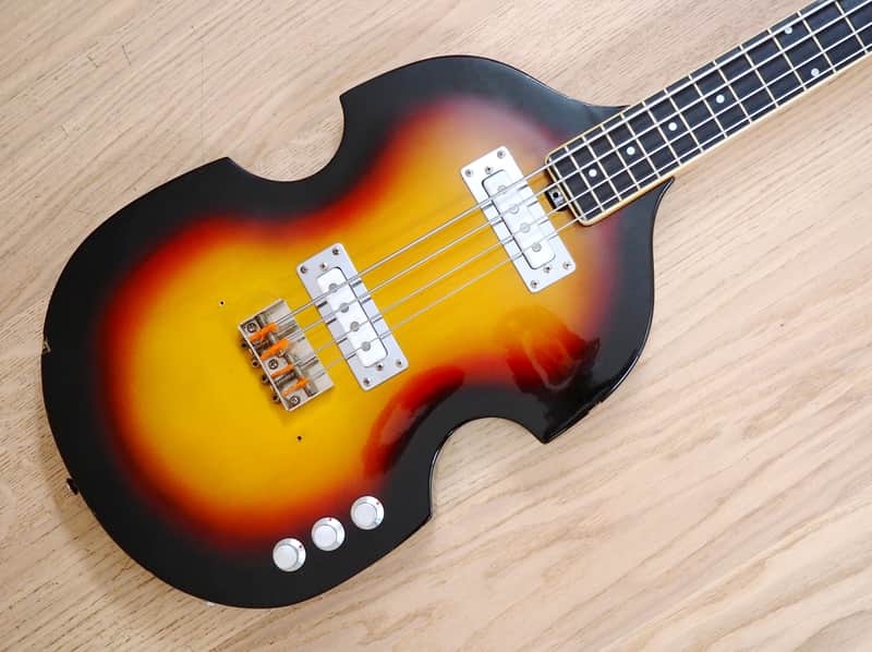 1965 Vox Model V-232 Solid Body Electric Violin Bass Guitar 100% Stock w/ohc image 1