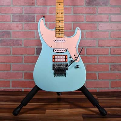 Kramer Elliot Easton Pro 1 1987 Seafoam /Neon Pink Guard andPickups w/OHSC image 4