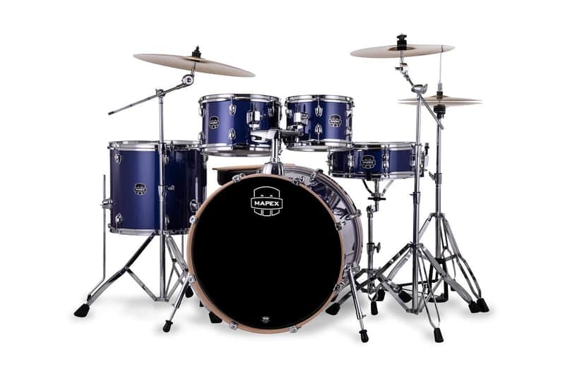 Mapex VE5295FTC Venus Rock Shell Pack, 22" Bass Drum, Blue Sky Sparkle image 1