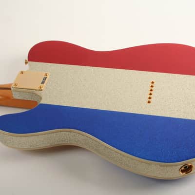 Fender Buck Owens Telecaster Maple Fingerboard Red Silver and Blue Sparkle MX24059251 image 9