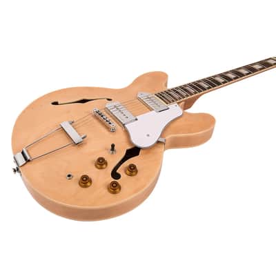 Vintage VSA500P Re-Issued Semi Acoustic Guitar - Natural Maple (VSA500PM) image 5