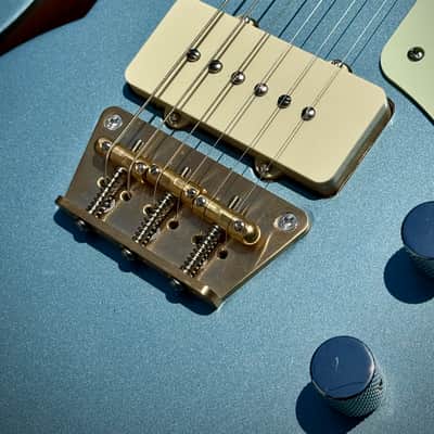 Squier FSR Thinline Cabronita, Ice Blue Metallic w/Matching Headstock & Upgrades, Paranormal Fender Telecaster image 6