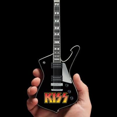 AXE HEAVEN Official KISS Logo Paul Stanley Iceman MINIATURE Guitar Display Gift image 13