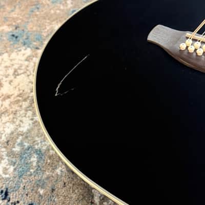 Ibanez AJ7012M1E-BK Artwood 12-String Acoustic-Electric Guitar, Black, Cosmetic Damage [USED-GOOD] image 11