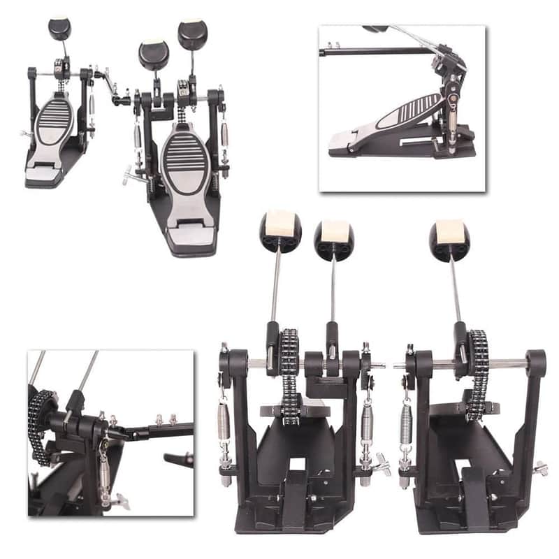 Double Kick Drum Pedal Bass Drum Foot Percussion Double Chain Drive image 1