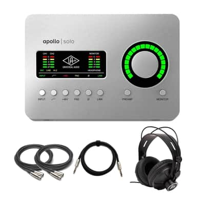 Universal Audio Apollo Solo Recording Interface Heritage Edition with Headphones and Cables image 8