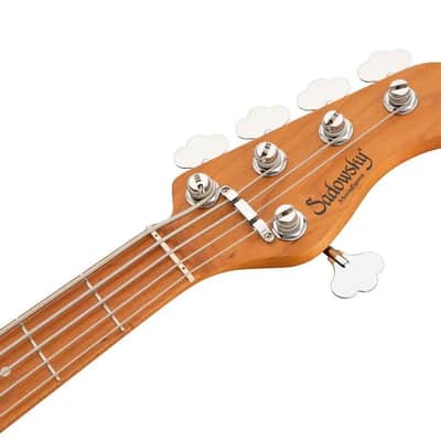Sadowsky MetroExpress 5-String 24-Fret Modern Bass Roasted Maple Fingerboard 5-String High Polish, Solid Black image 4