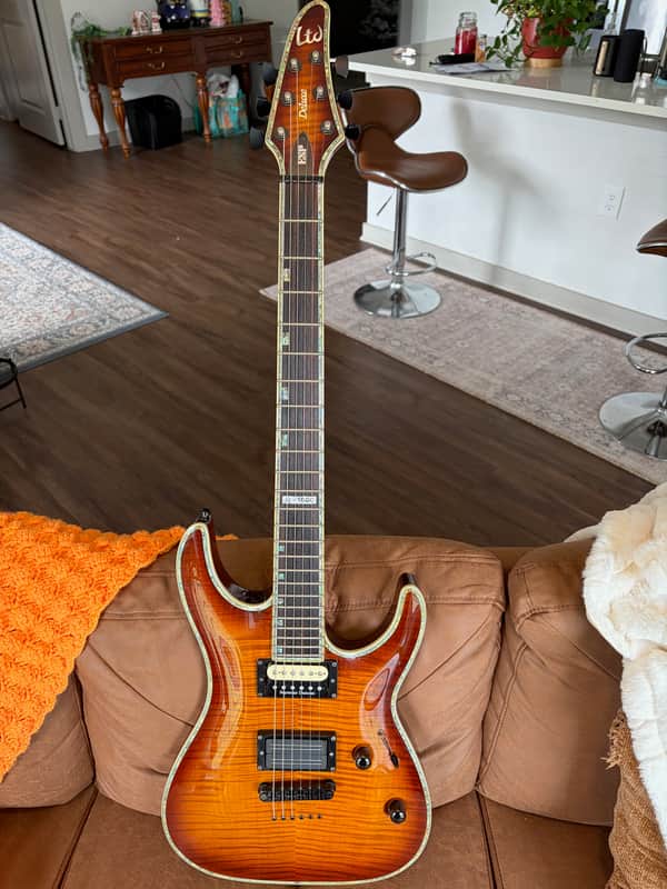 ESP LTD H-1000 2002 - 2006 Amber Cherry Sunburst image 1