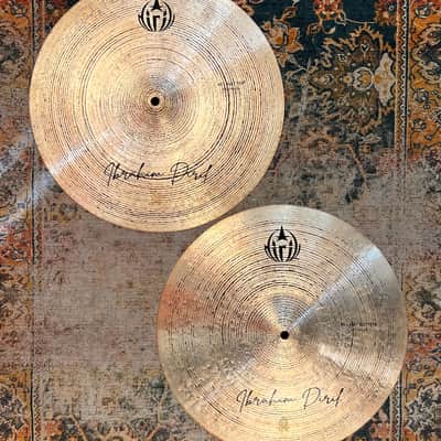 LIGHT Complex Massive Diril 16” Custom Hihats 1058 1370 g PERFECT! Gorgeous Serrated Lathing image 1