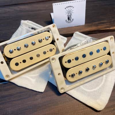 General Vintage Tone  1959 PAF set Handwound butyrate with ABS paf rings aged  2020 Cremme bone image 1