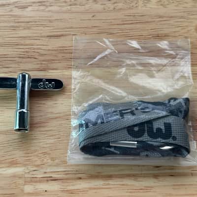 DW DRUM WORKSHOP CHROME DRUM KEY DRUMKEY & LANYARD BRAND NEW image 1
