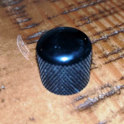 Set Of 10 Gotoh Black Knurled Guitar/Bass Dome Knobs w/Screw, Part # VK1-18 GG, Japan image 4