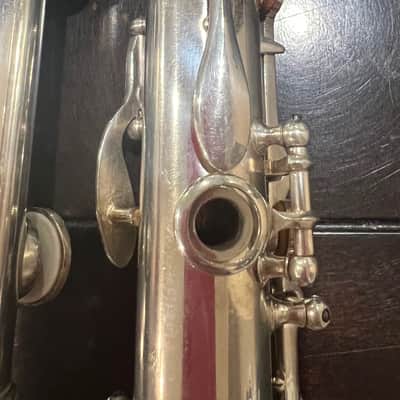 Penzel Mueller Double Wall Silver Clari-Met  Bb Clarinet 1920 - sterling silver image 12