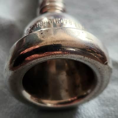 VINTAGE! Vincent Bach Corp. 12C Trombone Mouthpiece Silverplate Long Shank USA 1960s-70s image 5
