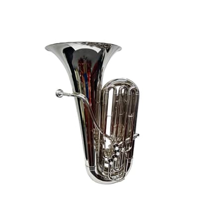 Schiller Elite 4 Valve Front Action Tuba Nickel Plated image 1