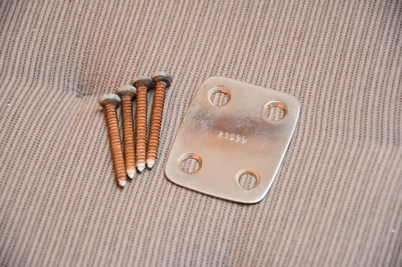 Hoyer, Arnold 1960s Vintage Bass Guitar Neck Backplate / Neckplate image 1