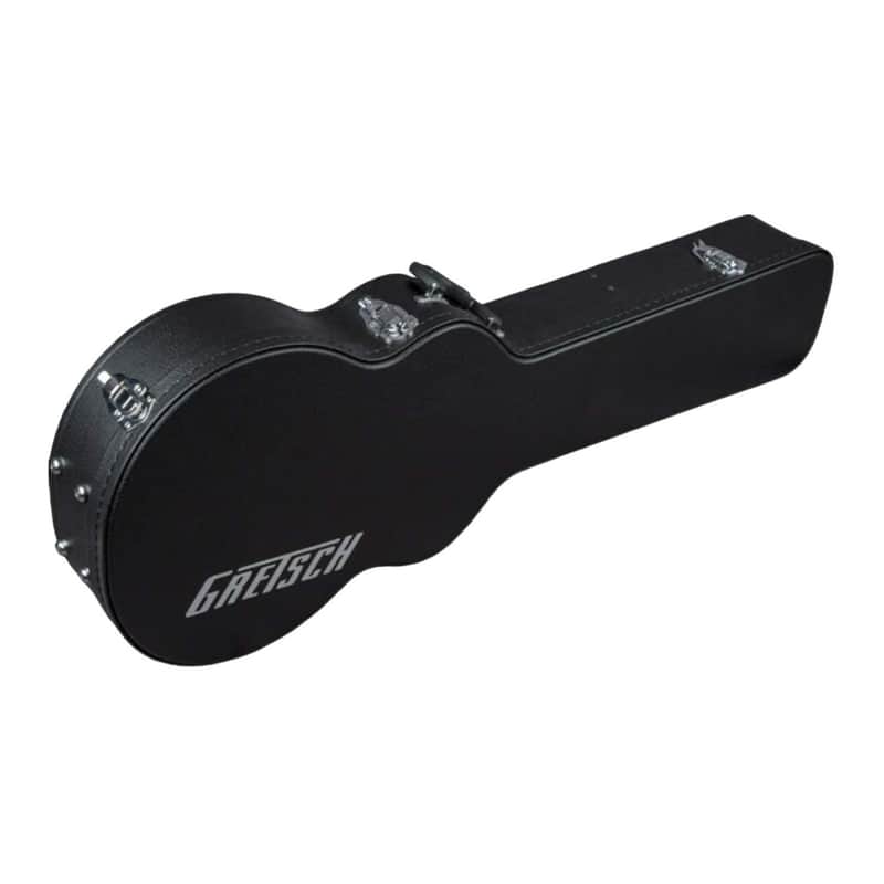 Gretsch G2655T Streamliner Center Block Jr. Durable, Secure, Black Plush Interior Case with Chrome Latches for Transportation and Storage (Black) image 1
