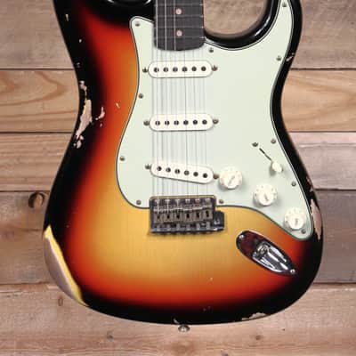 Fender Custom Shop 60's Dual Mag II Stratocaster Relic 3-Color Sunburst w/ Case image 1