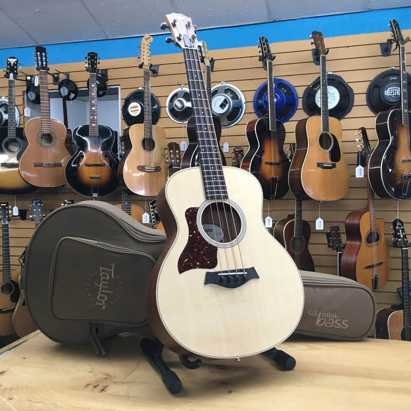 Taylor  GS Mini Bass Spruce/Sapele Left Handed Acoustic Electric Bass w/ Gig Bag image 1