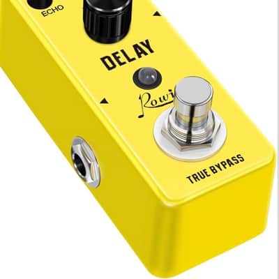 Rowin Delay Yellow Guitar MINI Analog Effects Pedal with True Bypass Rowin LEF-314 Delay 2010s - Yellow image 5