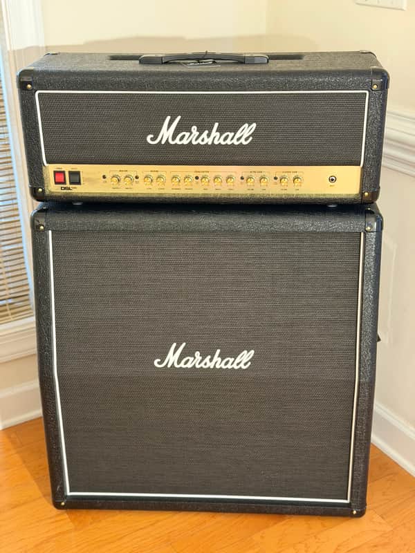 Marshall DSL100HR 100-Watt Head with MX412AR 4x12 Cabinet Half-Stack 2025 - Black image 1