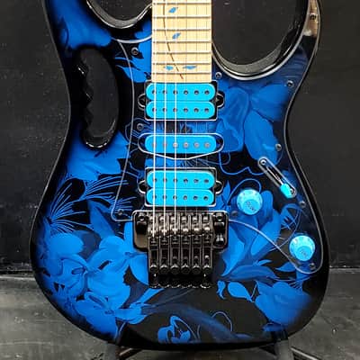 Ibanez JEM77P-BFP Steve Vai Signature - Blue Floral Pattern w/FREE Pro Set Up image 1