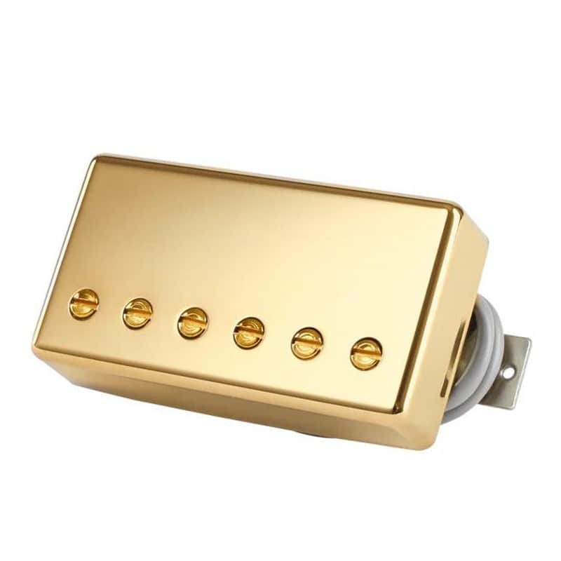 Gibson 498T Hot Alnico 5 Treble 4-Conductor Potted 14.2k Bridge Humbucker Pickup - Gold image 1